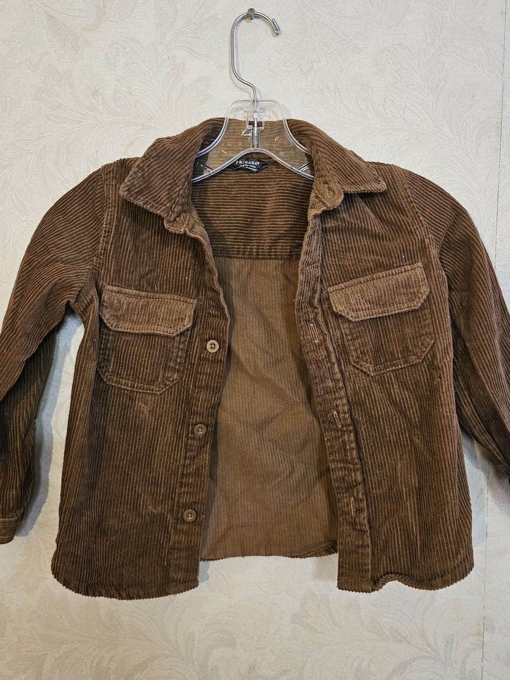 Primark Brown Corduroy Button-Up Kids Jacket